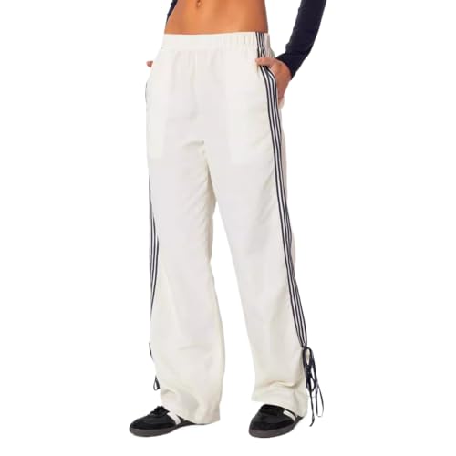 Men's Fashionable Casual Bow Straight Leg Sports Pants with Elastic Waist and Jogging Belt Pocket