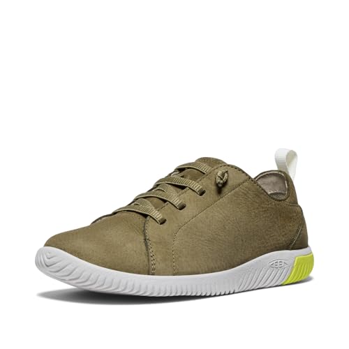 KEEN Unisex-Child KNX Lace Sneakers, Martini Olive/Evening Primrose 36