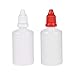 Plastic Dropper Bottles, 50ml/1.7 oz Empty Squeezable Dropper Bottle with Cap, White/Red, Pack of 2