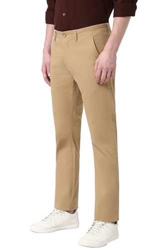 Image of Peter England Men's Skinny Fit Mid Rise Premium Casual Trouser Chinos