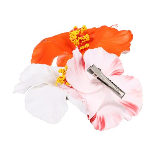 Pince cheveux fleur pour plage et fêtes : barrettes colorées cheveux fins