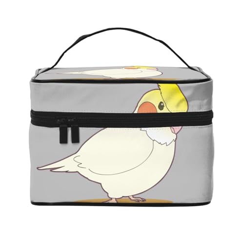 化粧ポーチ オカメインコ 小鳥 レディース メイクポーチ 大容量 機能的 携帯便利 小物入れ 収納力 出張 旅行用 トラベルポーチ ギフトにも最適