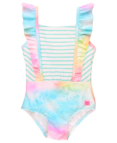 RuffleButts Baby/Toddler Girls Sleeveless One Piece Swimsuit w/UPF 50+ Sun Protection