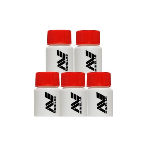 MINELAB Spill Proof Specimen Bottles Set, Plastic Containers with Lids to Hold Samples — 5 Pack
