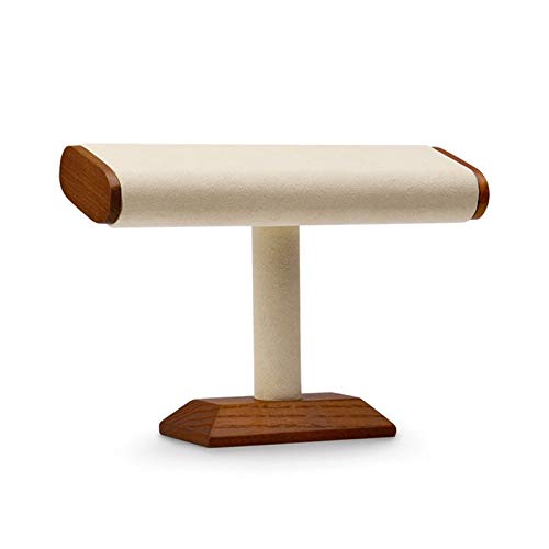 SUNESA Boîte à Montres T-Bar Watch Afficher le support de bijoux en bois Porte-bijoux for montres Bracelet Comptoir de table Tour de bijoux Coffret Montres Homme/Femme ( Color : Beige )