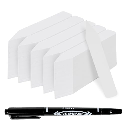 Plant Labels 4 Inch 500Pcs Plastic Plant Name Tags for Seedlings Garden Labels Markers Nursery Plant Tags Seed Labels Plant Label Stakes with Permanet Marking Pen Plant Markers for Outdoor Garden