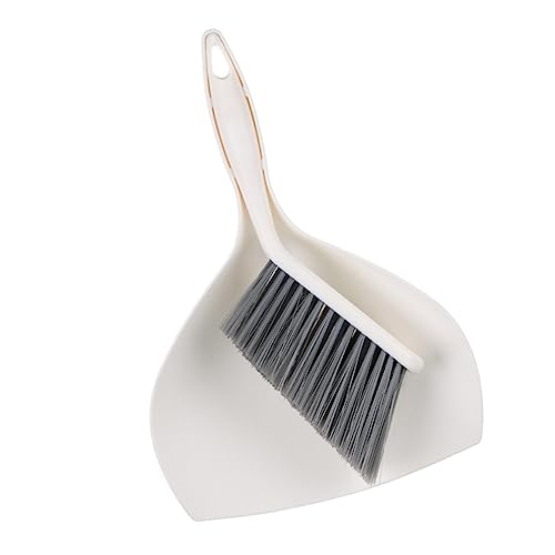KOMBIUDA 1 Set Children's Dustpan Broom Mini Brush Sweeper Broom Mini Desktop Dustpan Kid Broom Pet Cleaning Tool Mini Dustpan Brush Desk Cleaning Broom Small Cleaning Broom Pp White