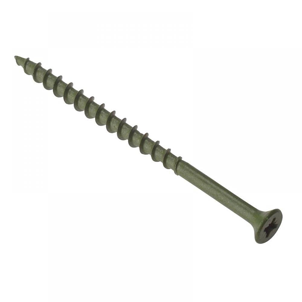 Forgefix DS4575 Pozidriv Decking Screw - Green Anti-Corrosion Item in hand is Size: 4.5 x 75mm, Pack of :200