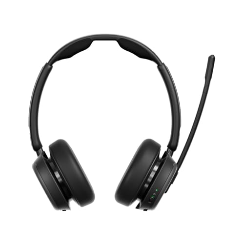 Image of EPOS IMPACT 1060T Adaptive ANC Professional Office Wireless On Ear Headset - Dual-Sided, Enhanced Ai, Super Wideband, Brainadapt Comfort, Ideal For Long Calls In Open Offices, Black