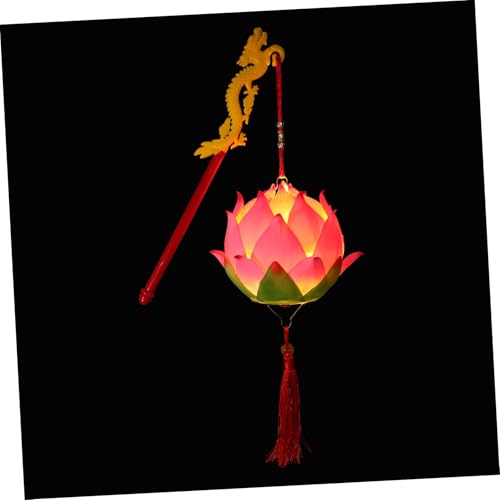VICASKY 1set Decorative Lotus Light Lamp Self-Assembly Style Lantern for Year Festivals Lightweight Elegant Design for Photography Daytime Decor