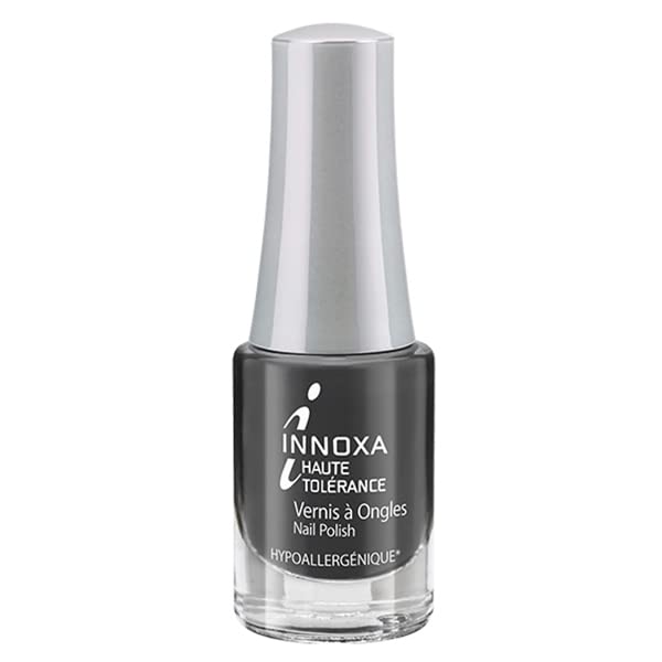 INNOXA Vernis à Ongles Anthracite pour Ongles Sensibles - Couleur Intense et Longue Durée - Vegan - Fabriqué en France