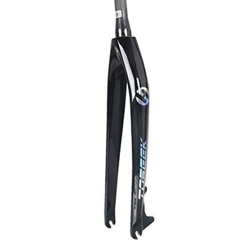 Fourche de velo VTT rigide conique en carbone 3K freins a disque