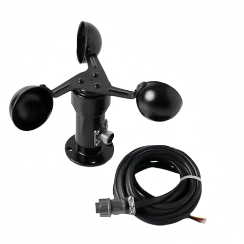 Cup Type Anemometer with RS485 Output for Wind Velocity and Humidity, Accurate Wind Measurement System (with Wiring)