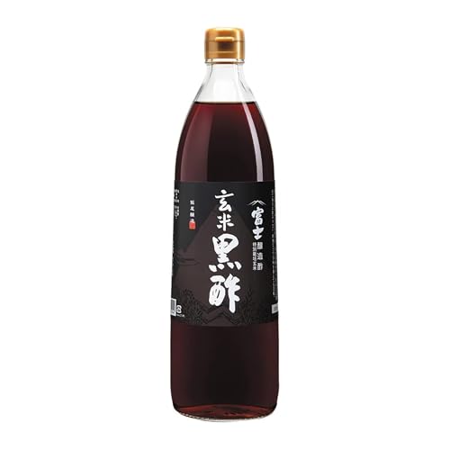 飯尾醸造 富士玄米黒酢 900ml 国産 無農薬玄米100%使用 長期熟成 静置発酵 無添加 まろやか 黒酢 酢 健康酢 ビネガードリンク 調味料 京都老舗