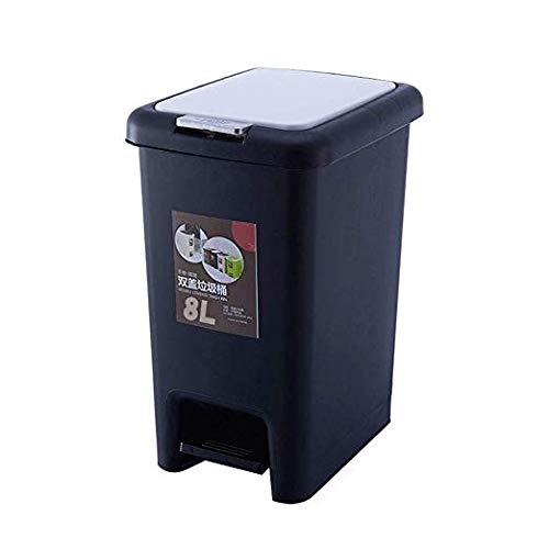 Grande corbeille à papier couverte de 1,8L pour maison, salon et bureau