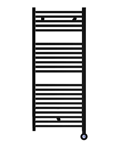 Radiateur sèche-serviettes électrique fluide noir programmable 700 W