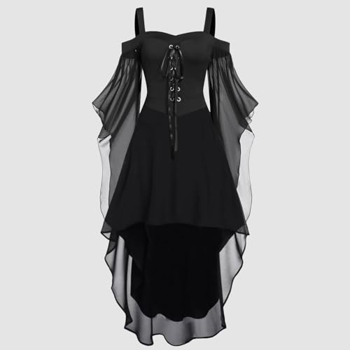 Renaissance Dress Women Steampunk Gothic Off Shoulder Halloween Costume - image 2
