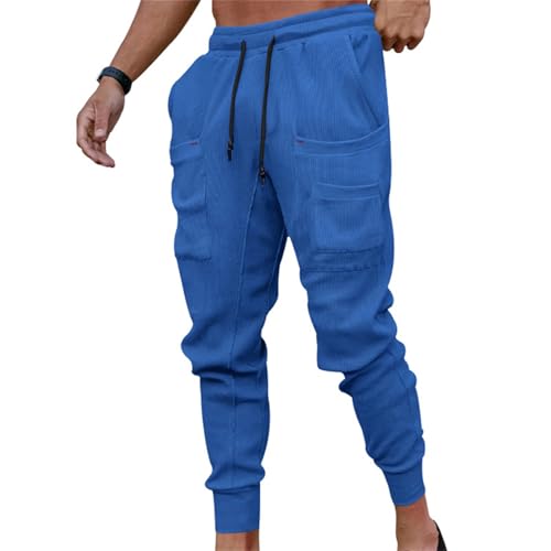 Men's Cargo Jogging Pants Breathable Slim Tapered Workout Sweatpants Drawstring with Pockets for Work Active