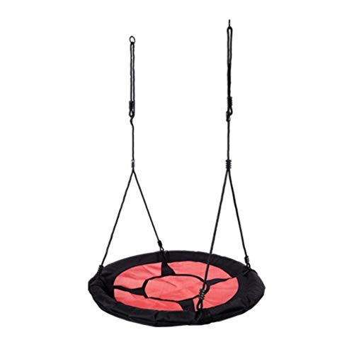 Hanging Swing Seat,100cm Diameter Waterproof Oxford Cloth Dish Swing Easy to Install for Children,Red