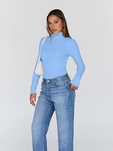 Image of Trendy Queen Women's Turtleneck Long Sleeve Shirts Basic Underwear Tops Winter Clothes 2026