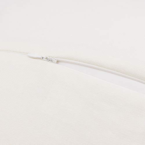 Image of JWH Handmade Flower Throw Pillow Cover, 14 Inch, Creamy White