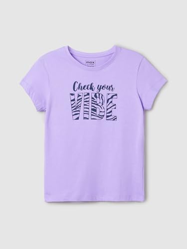 Image of Max Girls Cotton Regular Printed T-Shirt - Pack of 3