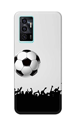Image of Printed Hard Back Cover Case for Vivo V23e | V23e 5G | Vivo Y75 4G Back Cover (Football Icon) -1302