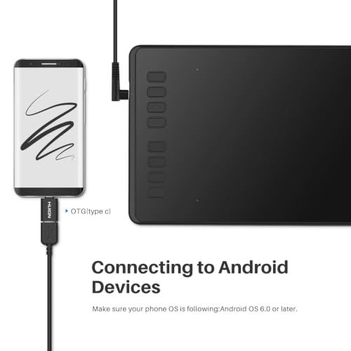 Image of HUION Inspiroy H950P Graphics Drawing Tablet 8.7x5.4 inch with 16384 Levels Pressure Sensitivity Battery-Free Pen, 8 Customizable Shortcuts, Compatible with Mac, Linux (Ubuntu), Windows, Android