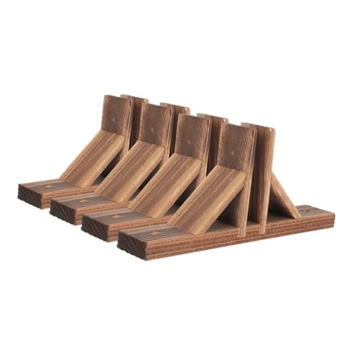 Ensemble de 4 socles en bois solide pour petite clôture de jardin WOONEKY