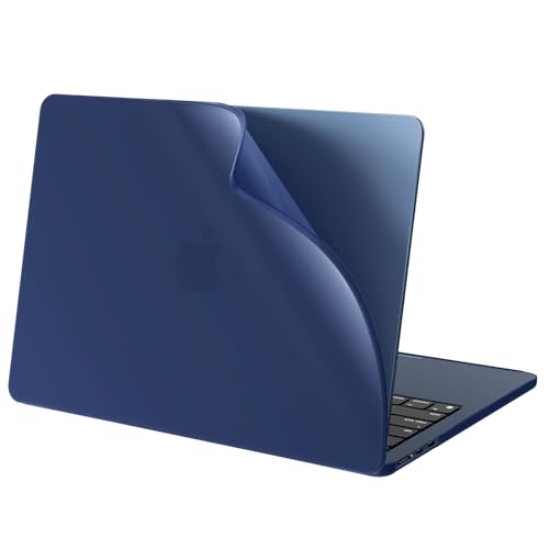 BlueSwan Custodia Compatibile con Cover MacBook Air 13 M5 2026 M4 2025 M3 2024 M2 2022 Mac Book Air 13,6 Pollici Laptop PP Case A3449 A3113 A3240 Resistente ai Graffi si Bene - Opaco Blu Mezzanotte