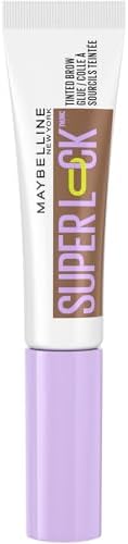 Maybelline New York Super Lock Tinted Brow Glue, 24H Super Hold, Flake-Resistant, Waterproof, Sweat-Resistant, Shade: Warm Medium Brown, 8 ml