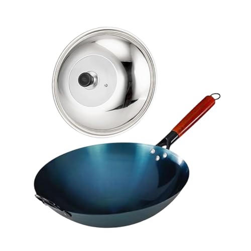 Wok de Hierro Fundido 30 cm con Mango de Madera miniatura 1