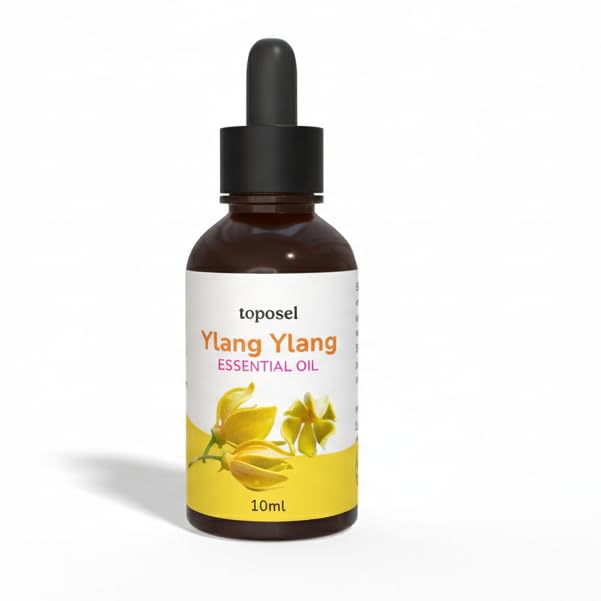 Ylang Ylang Essential Oil - 10ml | 100% Pure & Natural | For Aromatherapy, Skin & Hair Care | Relaxation & Mood Uplift