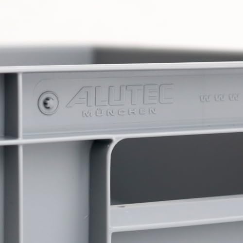 ALUTEC Kunststoffbehälter (11 Liter, 40x30x12 cm, kälte- und hitzebeständig, geschlossen, platzsparend, stapelbar, lebensmittelecht, Aufbewahrungsbox) 75038