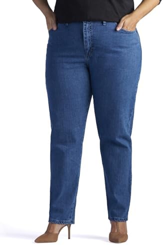 Lee Women's Plus Size Relaxed Fit Side Elastic Tapered Leg Jeans image 5