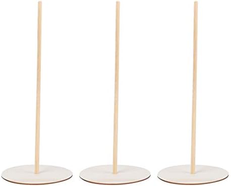 WINOMO 3pcs DIY Wooden Donuts Stand Wood Donut Bar Wooden Donut Bagels Display Stand Holder Bamboo Dessert Bar for Wedding Birthday Treat Parties