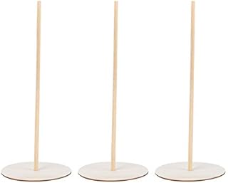 WINOMO 3pcs DIY Wooden Donuts Stand Wood Donut Bar Wooden Donut Bagels Display Stand Holder Bamboo Dessert Bar for Wedding Birthday Treat Parties