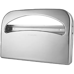VANNSOO Toilet Seat Cover Dispenser - Stainless Steel Wall Mount (Brushed) | Toilet Seat Cover Holder for Commercial Bathroom, 250 Single or Half Fold Seat Covers Capacity