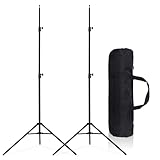 Maxztill 7Ft Portable Lighting Stand 2PCS Light Stand for Photography Photo Video Tripod Stand with Carry Bag for Photographic Portrait,Flash,Softbox,Umbrella,Camera