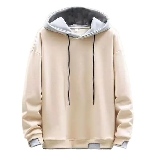Men Hoodies Street Pullover Long Sleeve Patchwork Sweatshirt Men Streetwear Hoodie