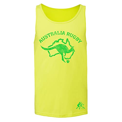 Australia Rugby Tank Top (2X-Large) Neon Yellow