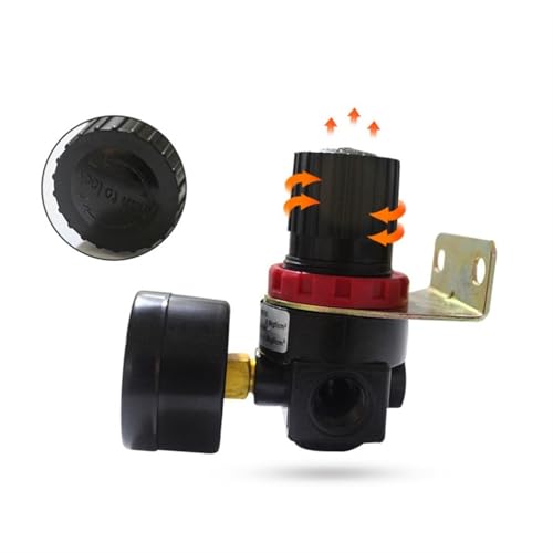 Régulateur de pression d'air AR2000 G1/4 avec raccords 6mm et jauge - 4