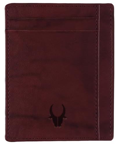 Image of WildHorn Leather Card Holder for Men & Women (Brown Antique)