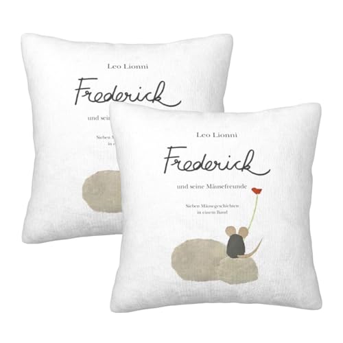 枕カバー レオ レオニ 絵本 クッションカバー 2枚セット 座布団カバー まくらカバー おしゃれ 可愛い ソファ背当て 抱き枕 インテリア飾り オフィス 部屋飾り 四季通用 45×45cm