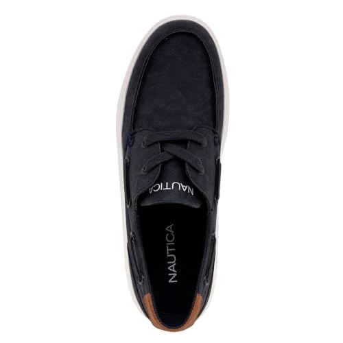 Image of NAUTICA Men's Lace-Up Boat Shoe Casual Loafers Comfort Sneaker - Walking Moccasin