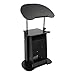 Mobile Podium Stand, Portable Rolling Lectern, Height Adjustable Presentation Stand, Sit-to-Stand Laptop Cart, for Church, Classroom, Lecture, Speech Black