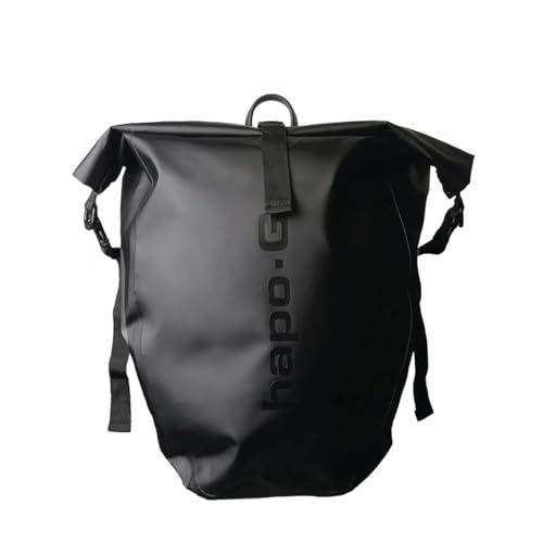 Sacoche vélo porte-bagage 20L Hapo-G grand volume noire 40x16x30 cm