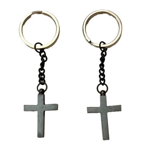 God's Way Keychain Baptism Brass Christian Cross Key Ring -