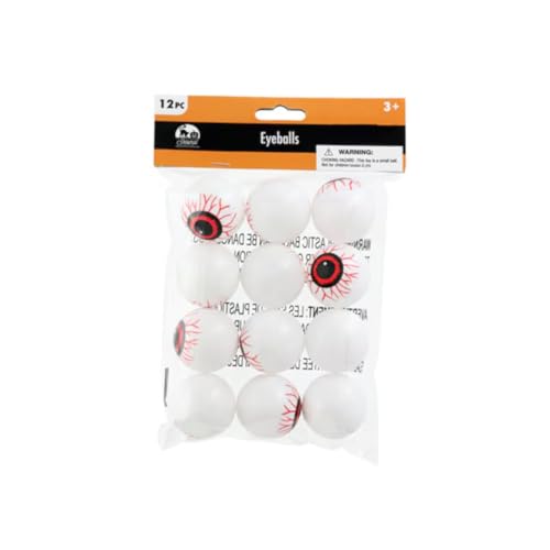 Plastic Halloween Eyeballs - 12 Count