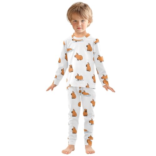 Pajama Sets Long Sleeve Cute Animals with Birds Soft Comfy Sleepwear 2 Piece PJS 3-8T2